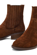 Woman Taba Suet Leather Cowboy Boots | Derimod