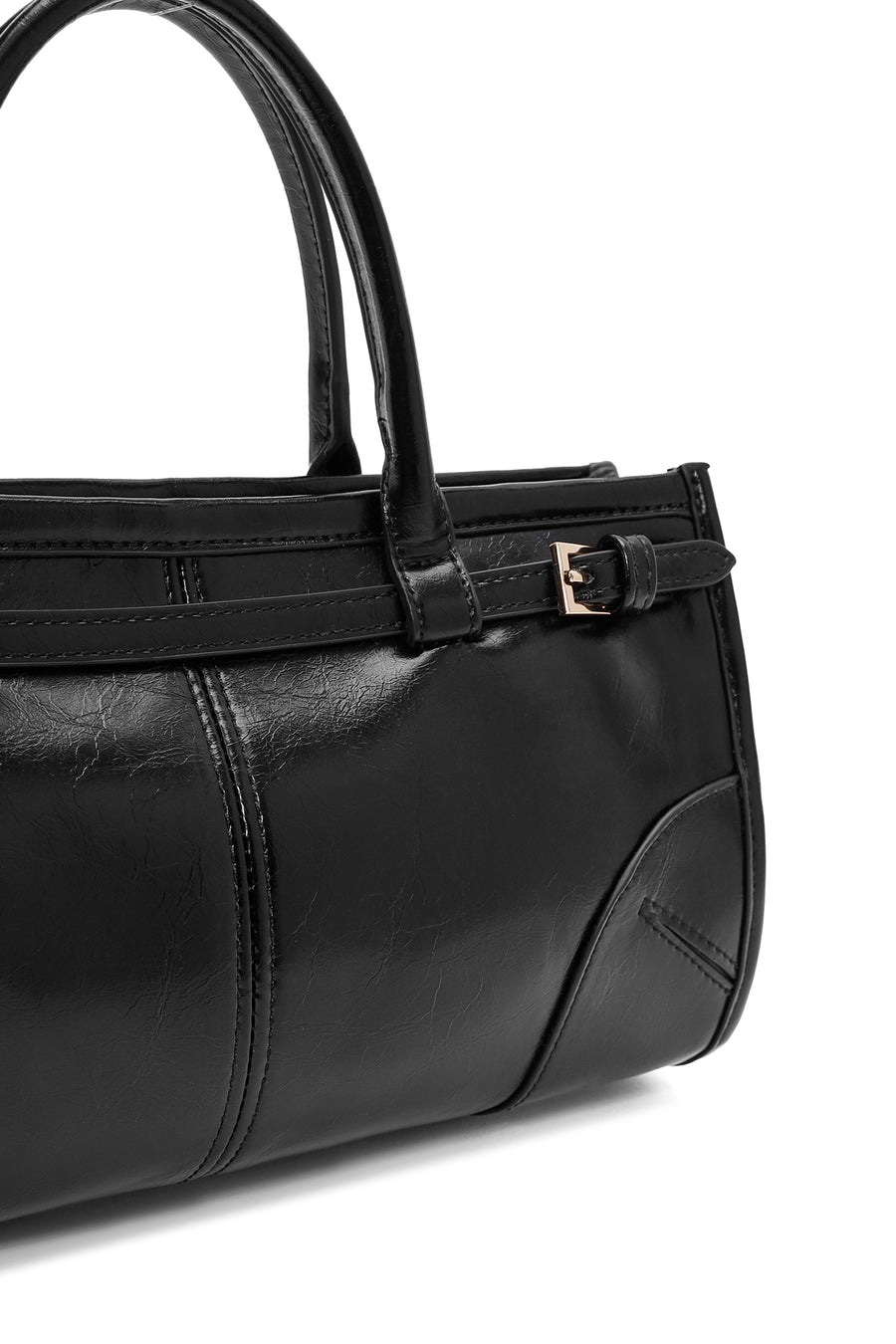 Woman Black Long-Strap Shoulder Bag