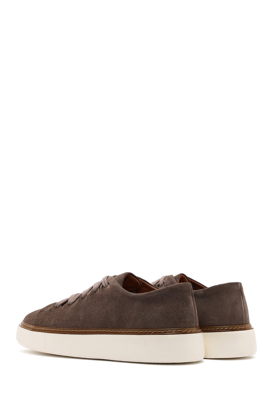 Men's Mink Lace-Up Thick Soled Suede Leather Sneaker