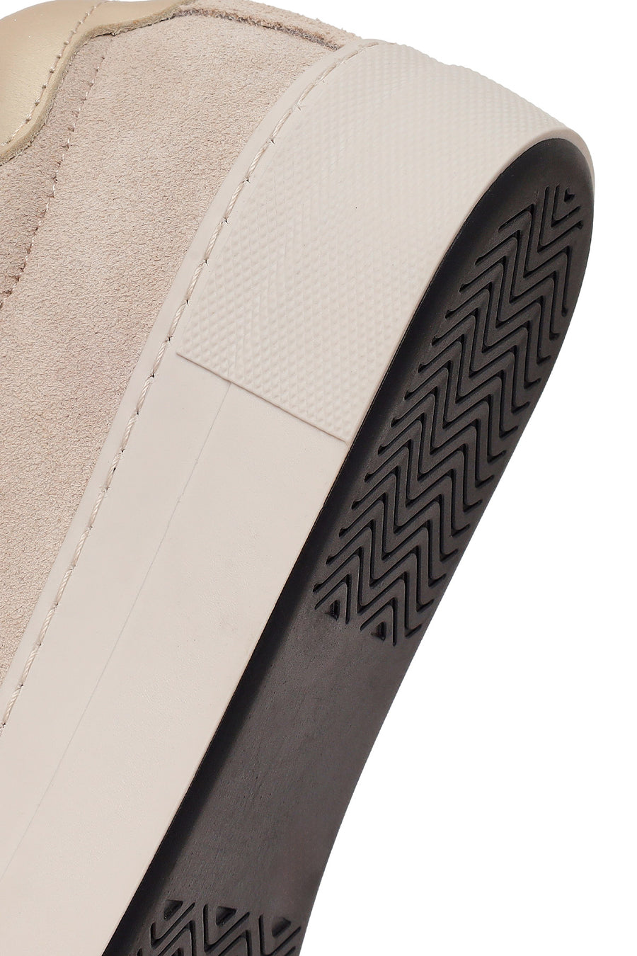 Kadın Bej Bağcıklı Süet Deri Sneaker