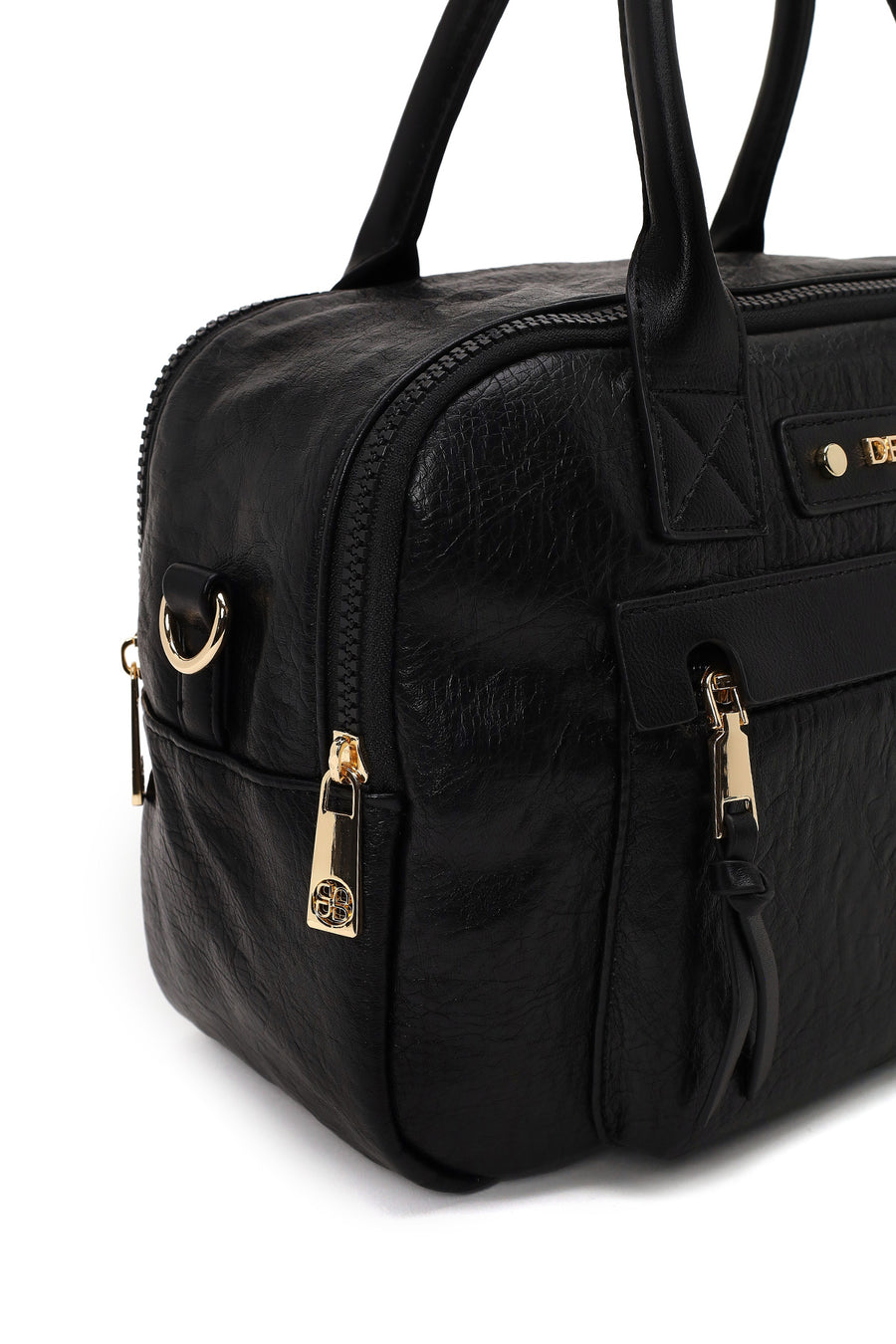 Woman Black Long-Strap Casual Shoulder Bag