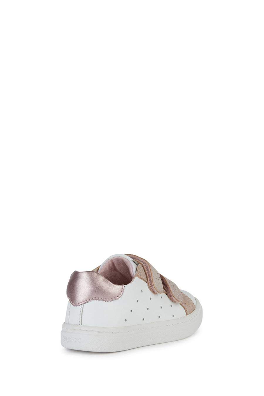 Geox Baby Girl White Nashik Strappy Leather Sneakers
