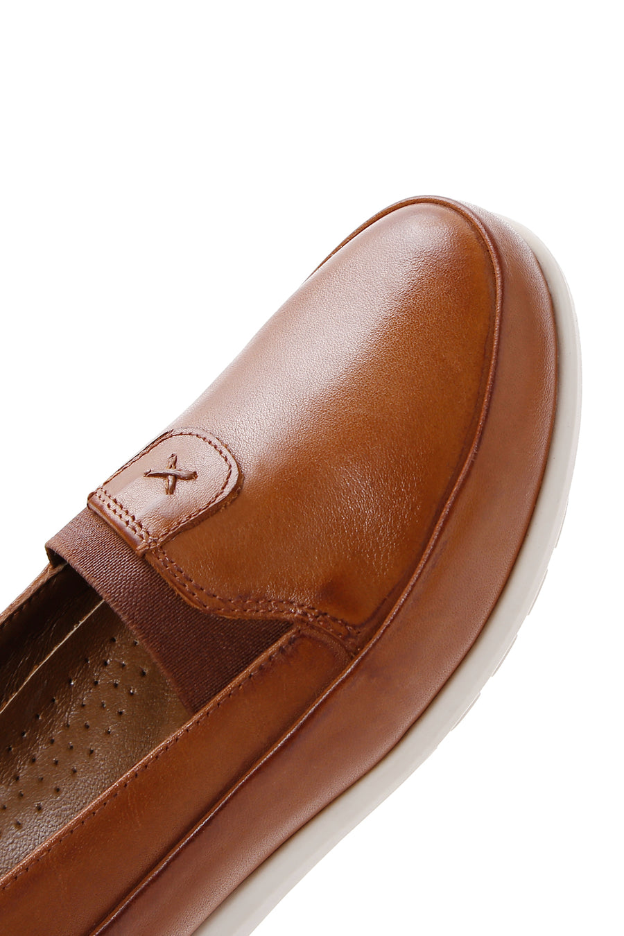 Women's Tan Leather Comfort Shoes