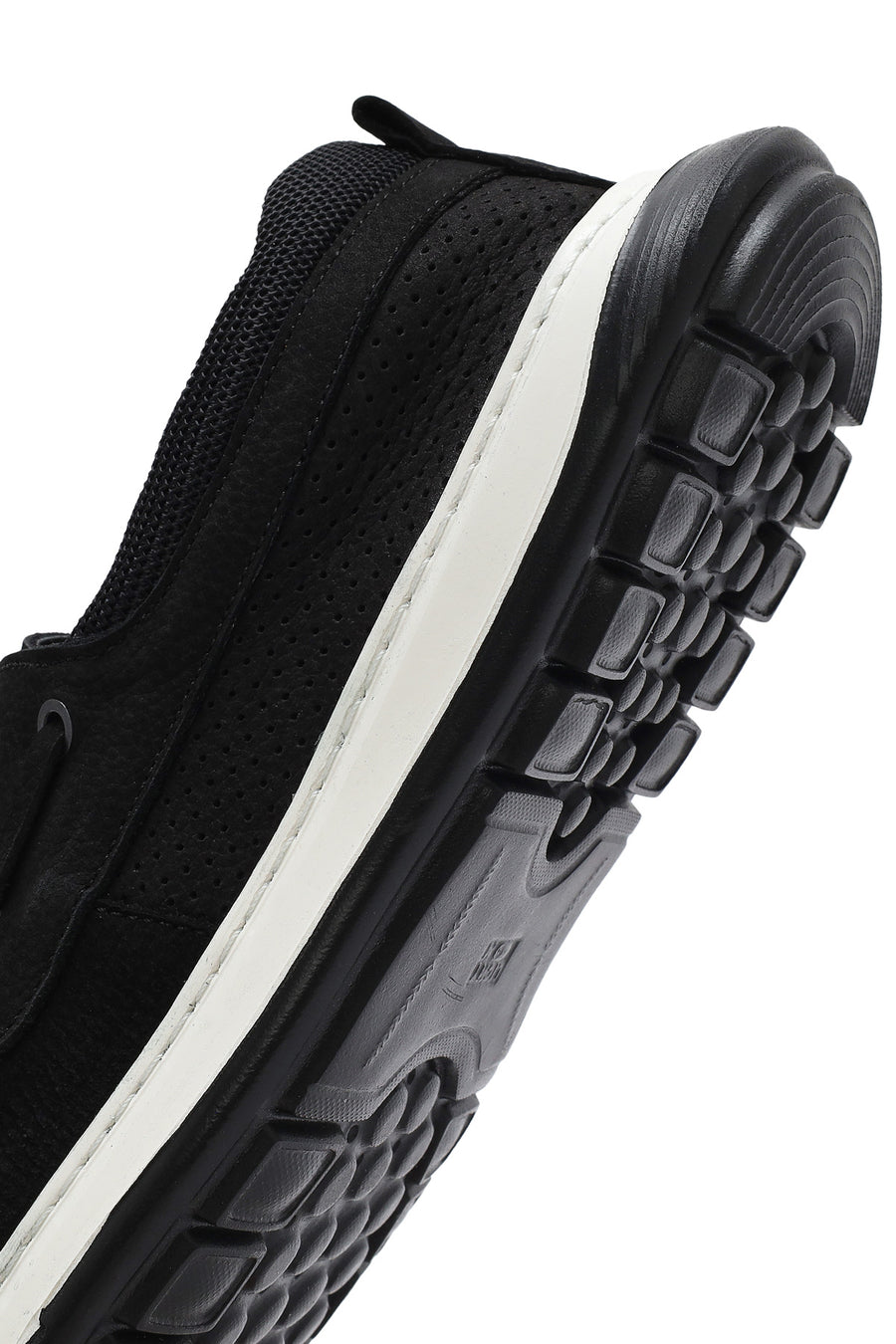Men's Black Lace-Up Nubuck Leather Casual Shoes