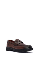 Erkek Kahverengi Deri Casual Loafer | Derimod