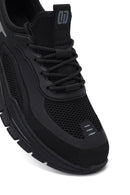 Derimod Zero Men's Black Lace Up Fabric Sneaker | Derimod