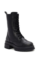 Women's Black Zippered Boots | Derimod