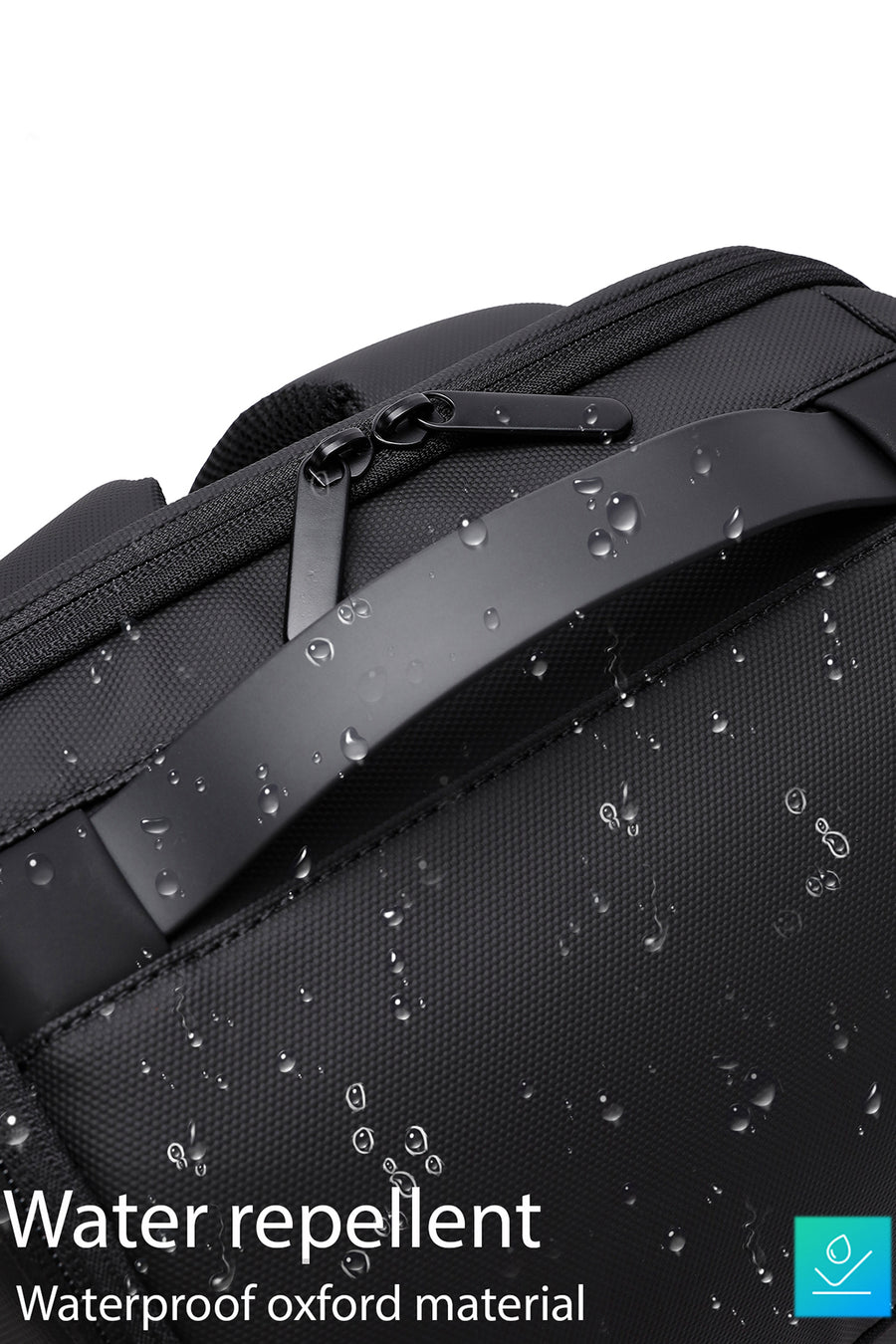 D-Pack Unisex Black Technological Fabric Backpack
