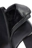 Woman Black Zippered Thick Heel Boots | Derimod
