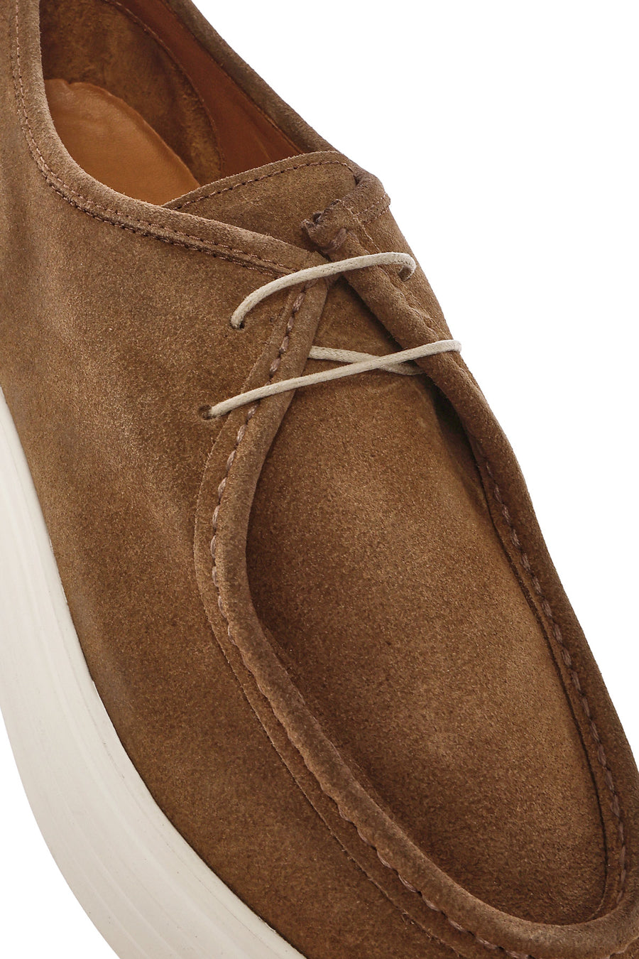 Men's Brown Lace-Up Suede Leather Casual Shoes