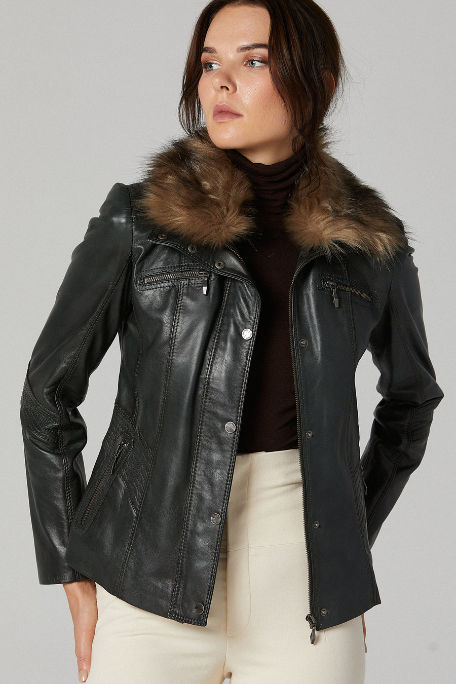 Women's Leather Coat