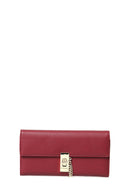 Women's Burgundy Faux Leather Wallet | Derimod
