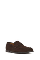 Men's Brown Suede Leather Loafer | Derimod