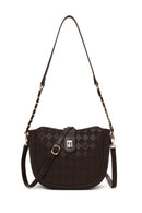 Woman Brown Long-Strap Printed Shoulder Bag | Derimod