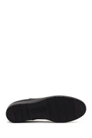 Woman Black Short Wedge-Heel Leather Comfort Shoes | Derimod