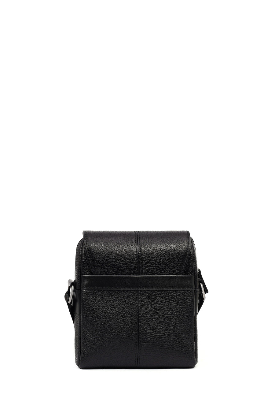 Male Black Leather Messenger Bag