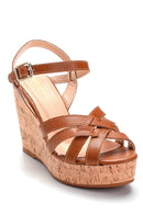 Women's Leather Wedge Heel Sandals | Derimod