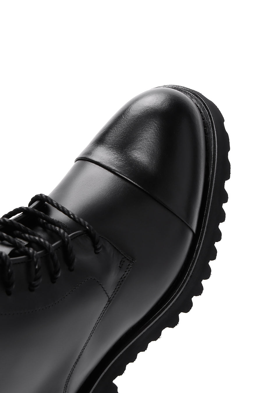 Men's Black Leather Zippered Boots