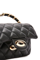 Women's Black Long Strap Quilted Crossbody Bag | Derimod