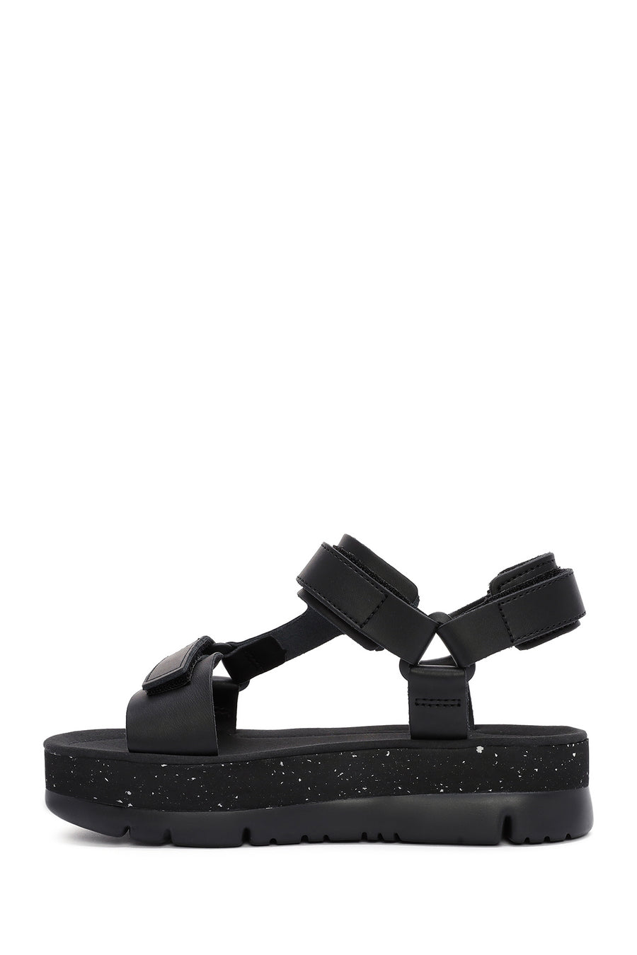 Camper Women's Black Oruga Up Thick Soled Sandals
