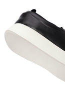 Erkek Siyah Bağcıklı Kalın Tabanlı Deri Sneaker | Derimod