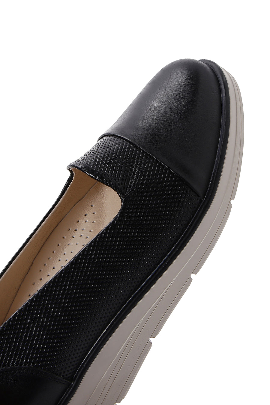 Kadın Siyah Deri Comfort Loafer