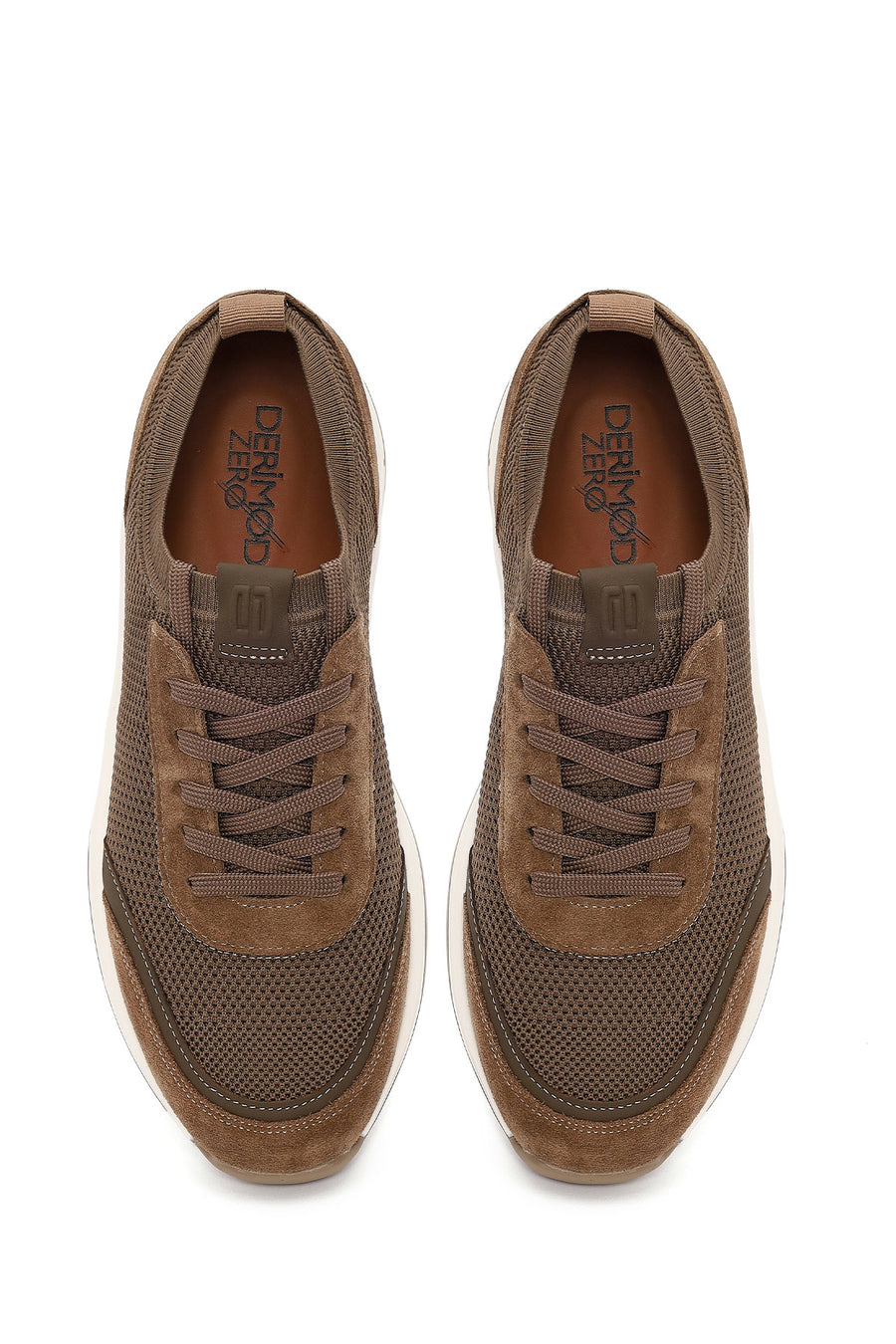 Derimod Zero Male Brown Lace-up Thick-soled Fabric Sneaker