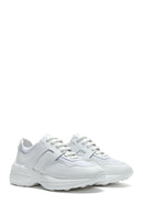 Women's Leather High Sole Sneaker | Derimod