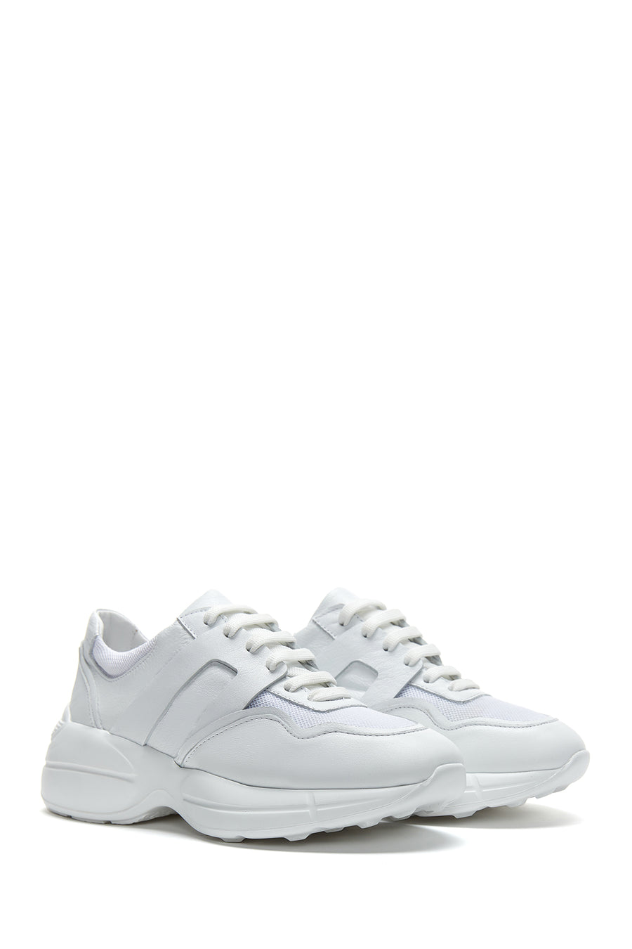 Women's Leather High Sole Sneaker