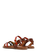 Women's Multicolored Leather Bodrum Sandals | Derimod