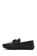 Erkek Siyah Püsküllü Deri Loafer | Derimod