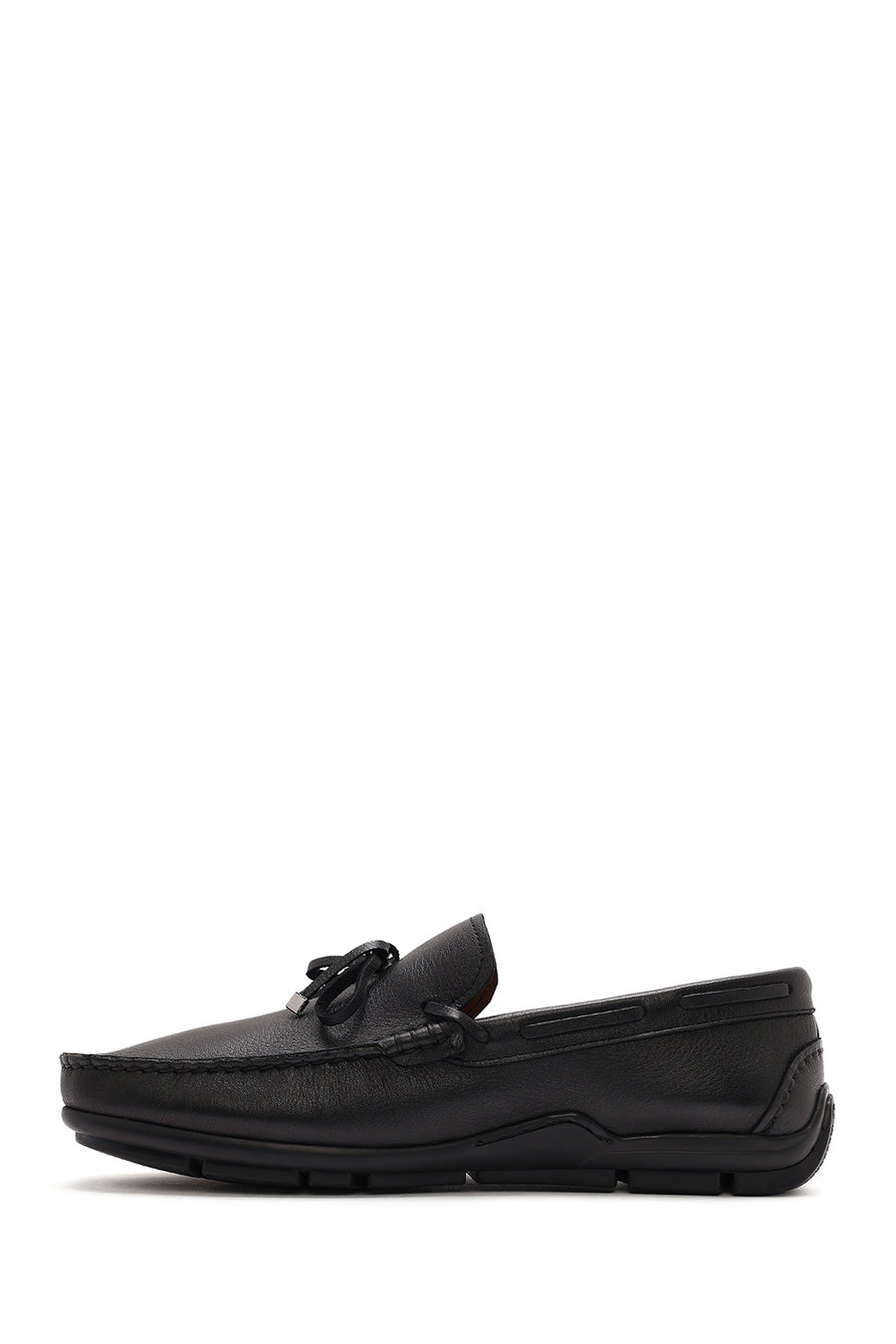 Erkek Siyah Püsküllü Deri Loafer