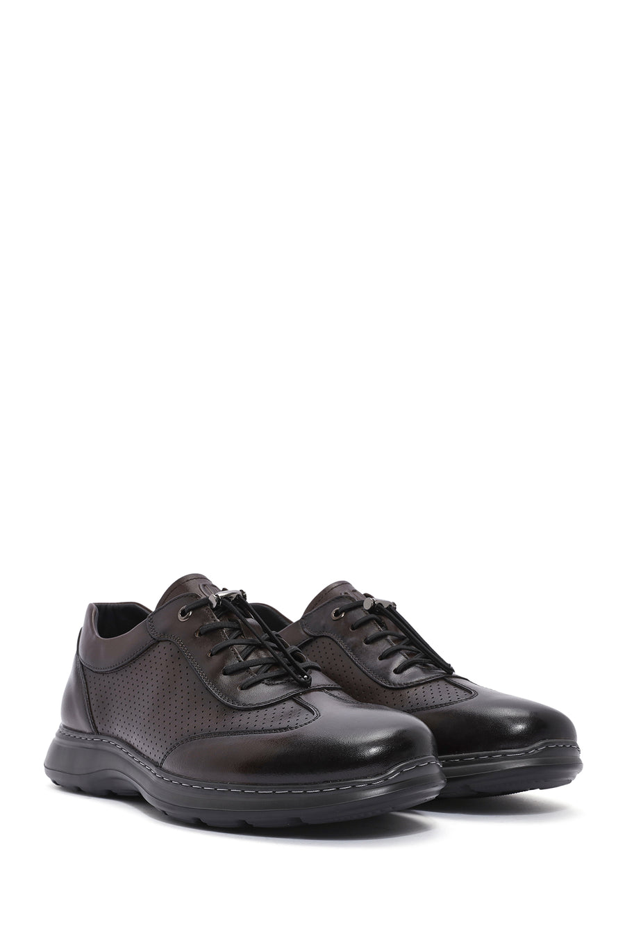 Men's Brown Lace-up Leather Casual Shoes