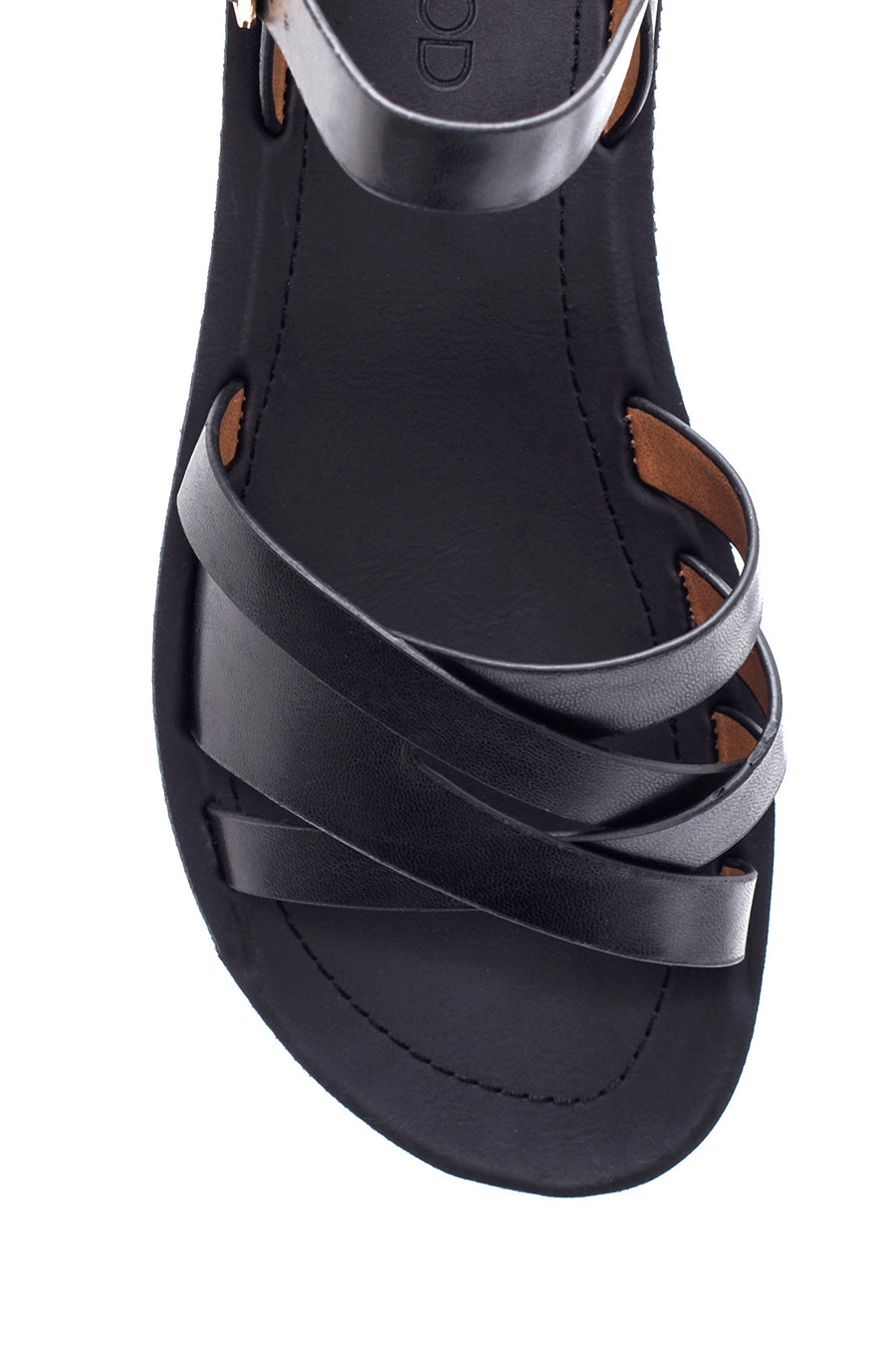Women's Black Casual Heeled Sandals