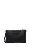 Woman Black Printed Clutch Bag with Long Chain Strap | Derimod
