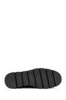 Woman Black Buckle Detail Leather Comfort Loafer | Derimod