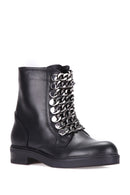 Women's Leather Boots with Chain | Derimod