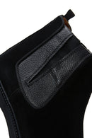 Men's Black Suede Leather Chelsea Boots | Derimod