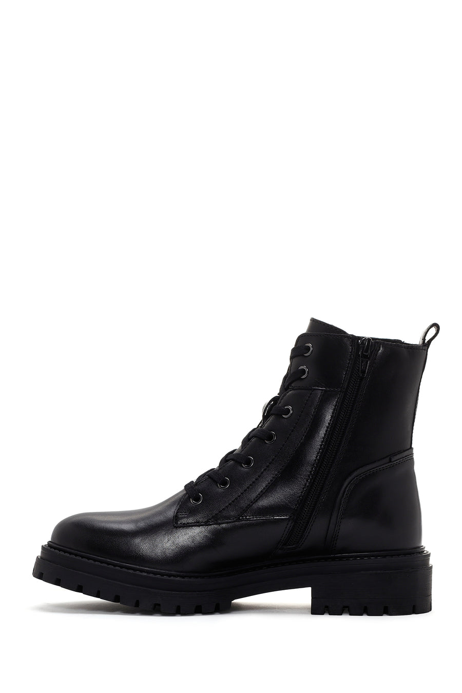 Geox Women's Black Zippered Leather Boots