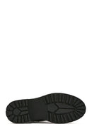 Women's Black Zippered Leather Boots | Derimod