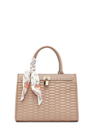 Women's Cream Long Strap Quilted Handbag | Derimod