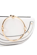 Women's White Long Chain Strap Mini Evening Clutch Bag | Derimod