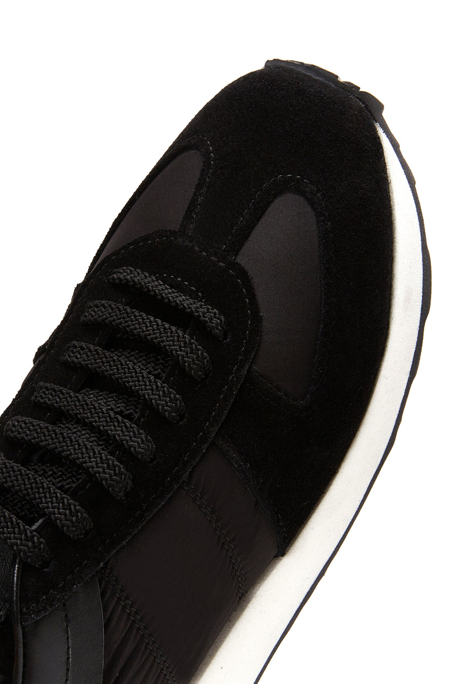 Erkek Siyah Süet Detaylı Sneaker