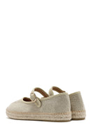 Women's Cream Buckled Fabric Espadrilles | Derimod