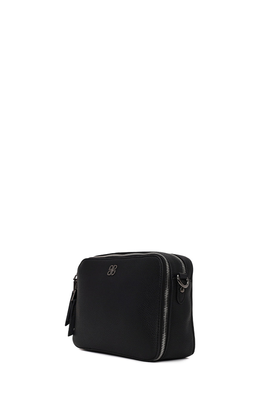 Woman Black Long-Strap Crossbody Bag