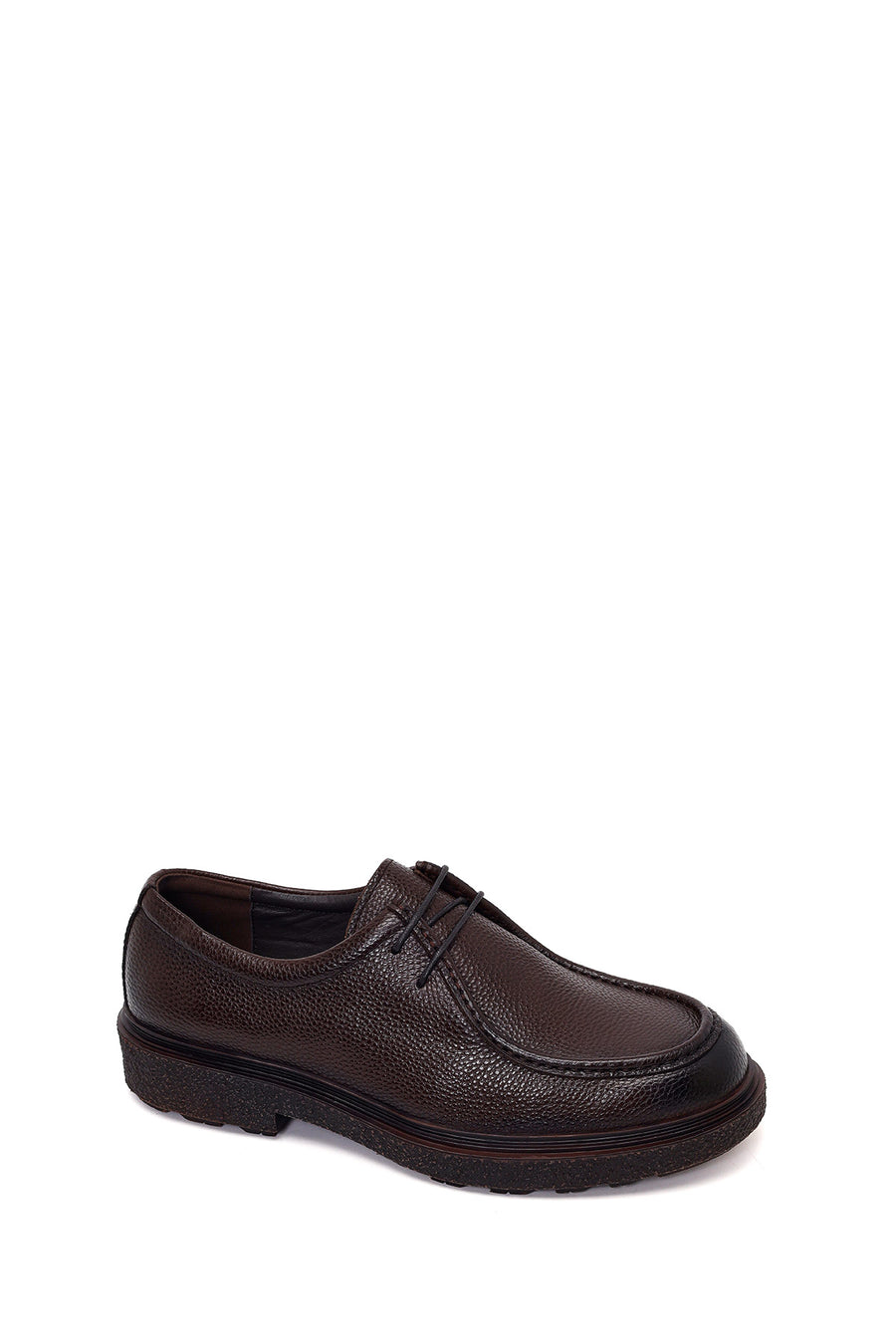 Male Brown Lace-up Leather Casual Shoes