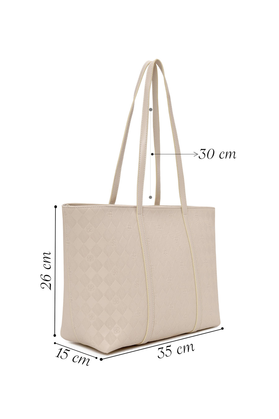 Woman Beige Printed Shoulder Bag