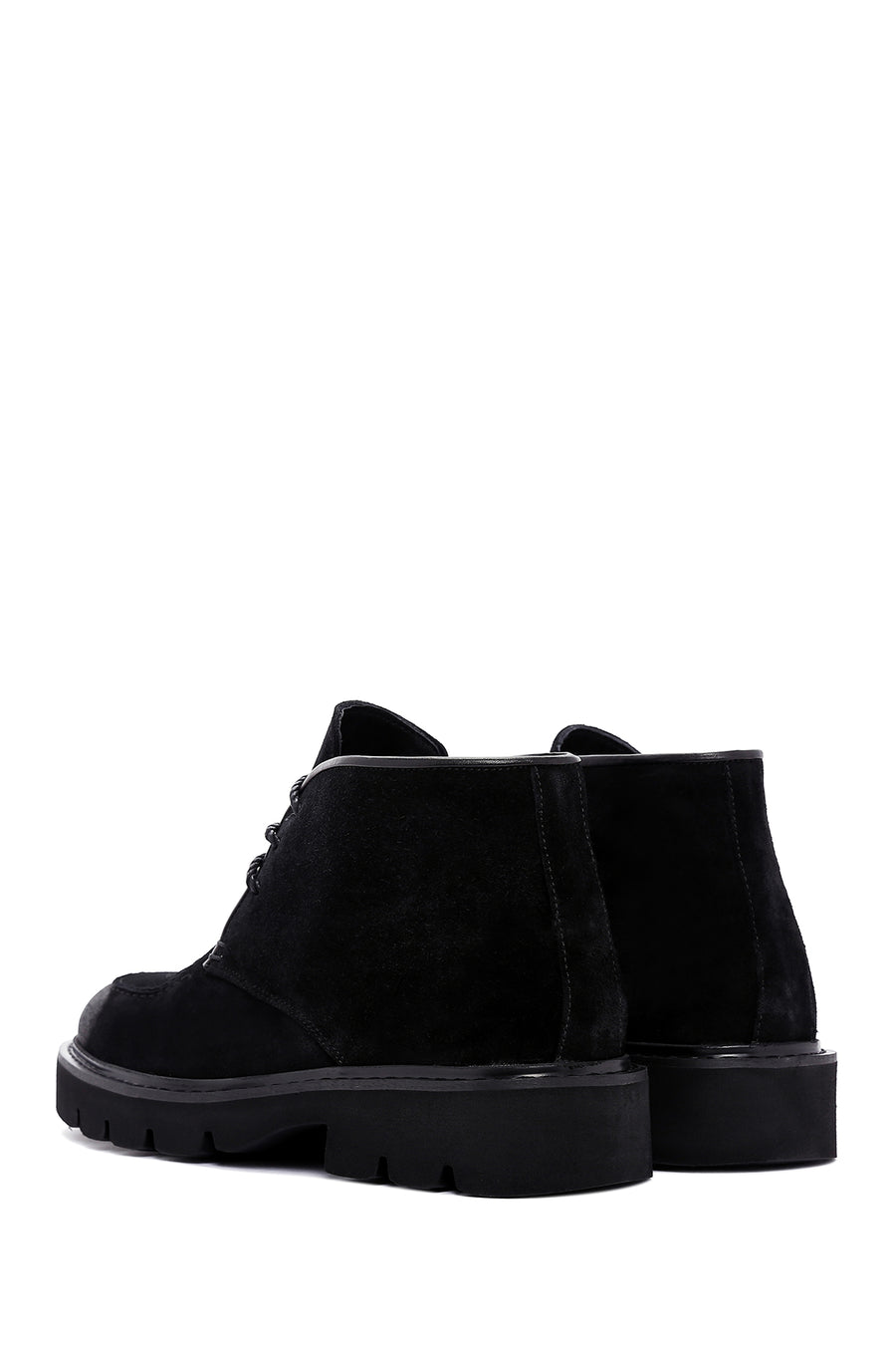 Men's Black Suede Leather Boots