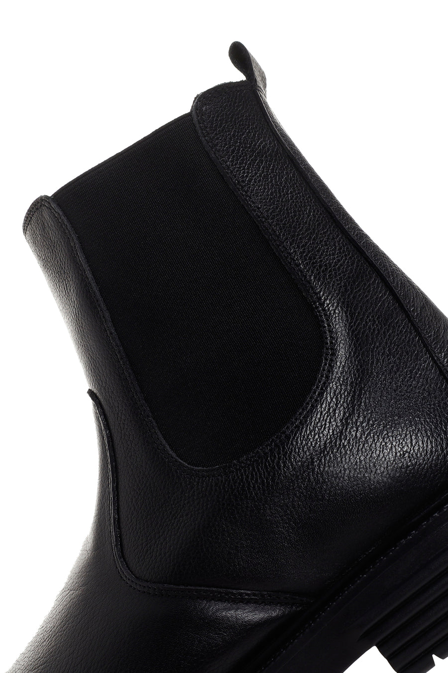 Men's Black Leather Casual Chelsea Boots