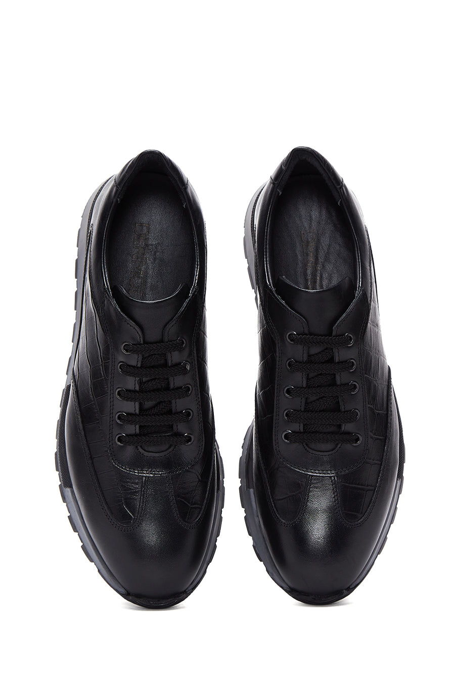 Men's Black Leather Sneaker